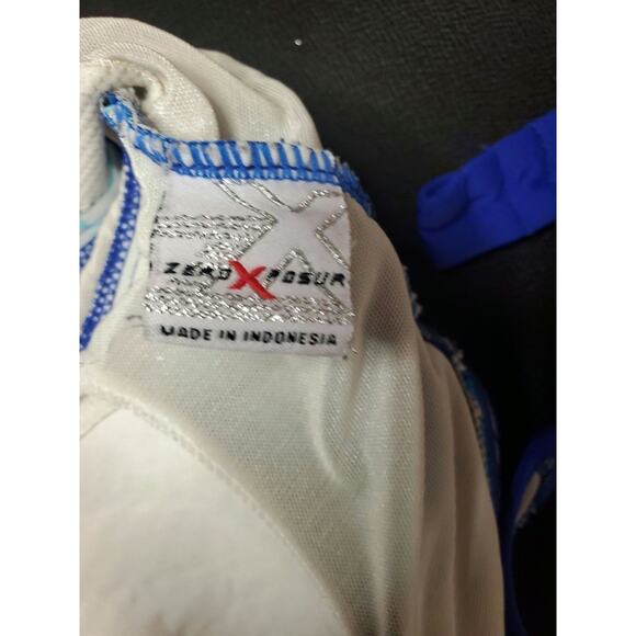 Zero Posur Tankini Royal Blue & Turquoise Size 14 Adjustable Straps - Picture 6 of 7